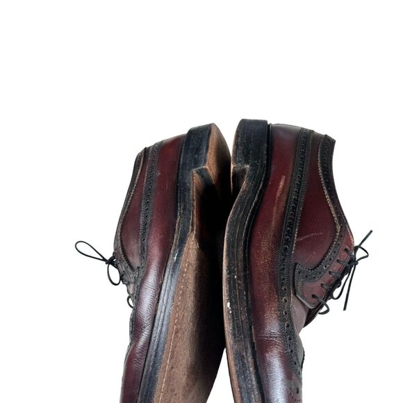 Vintage The Florsheim Shoe Custom Grade Burgundy Wingtip‎ Oxford - Men\'s Size 11 main image 7